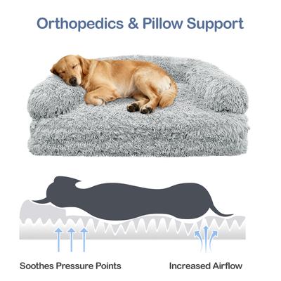 Show full view: LovMor Foldable Memory Foam Human Dog Bed with Removable Cover, 71 x 38 x 9-in, Grey slide 3 of 7