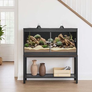 Unipaws Reptile Terrarium, Black, 36-in, 50-gal