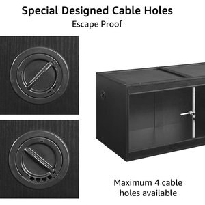 Unipaws Reptile Terrarium, Black, 36-in, 50-gal