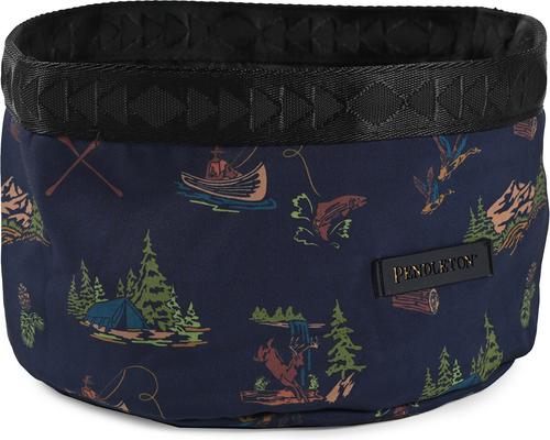 Show full view: Pendleton Polyester Travel Dog Bowl, 5-cup, Canoe Club slide 2 of 7