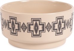 Pendleton 6-in Ceramic Dog Bowl, 3.5-cup, Harding Tonal Natural