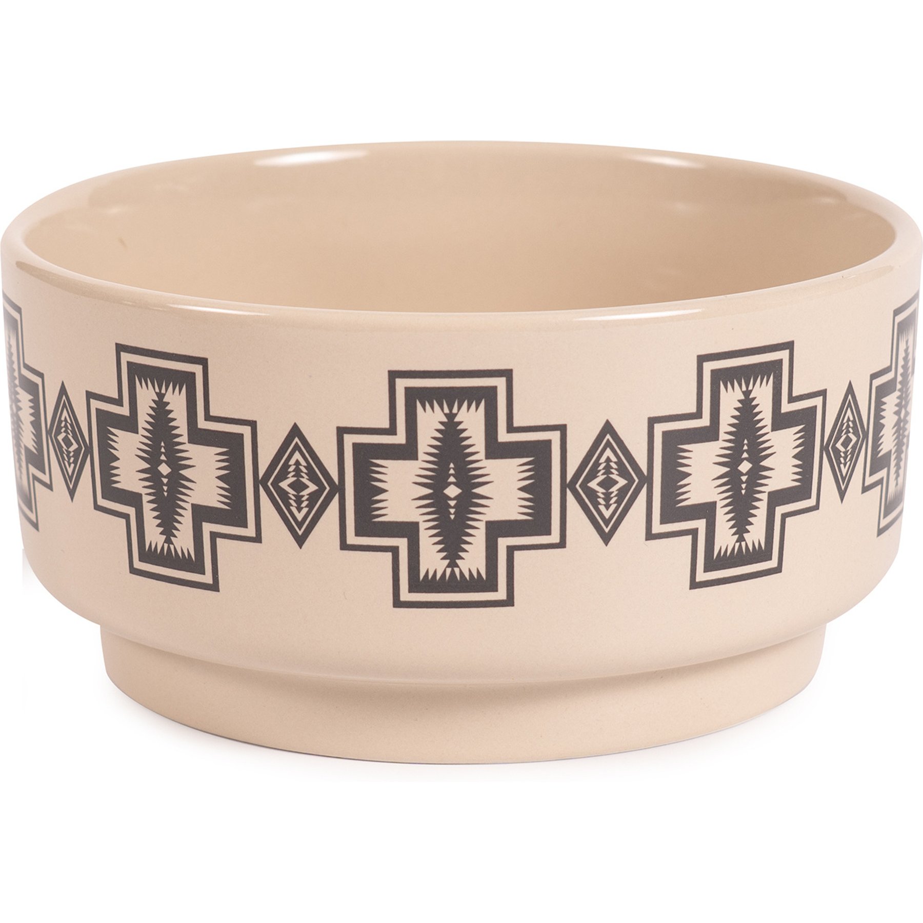 Pendleton 6-in Ceramic Dog Bowl, 3.5-cup, Harding Tonal Natural