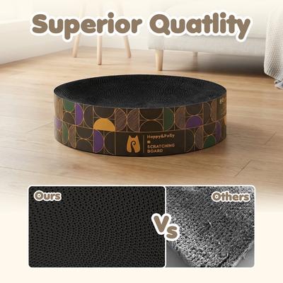 Show full view: Happy & Polly Round Cat Scratching Pad, Black slide 7 of 10