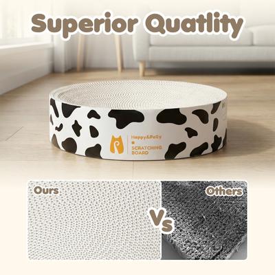 Show full view: Happy & Polly Round Cat Scratching Pad, White slide 7 of 10