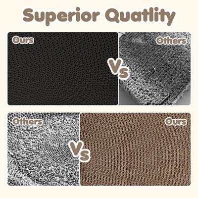 Show full view: Happy & Polly 26-in L-Shape Cardboard Cat Scratcher & 3.9-in Round Scratching Pad Set, 2 count, Black slide 7 of 9