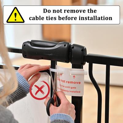 Show full view: WAOWAO Triple Lock Adjustable Baby Gate with Clear Acrylic Panel, Black, 29 to 37-in slide 6 of 10