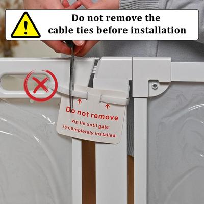 Show full view: WAOWAO 40-in Tall Auto-Close Dual-Lock Clear Acrylic Baby & Pet Gate, White, 29 to 37-in slide 7 of 10