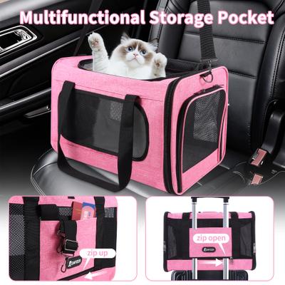 Show full view: Gapzer Soft Sided Collapsibe Dog & Cat Carrier, Pink slide 7 of 8