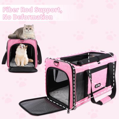 Show full view: Gapzer Soft Sided Collapsibe Dog & Cat Carrier, Pink slide 4 of 8