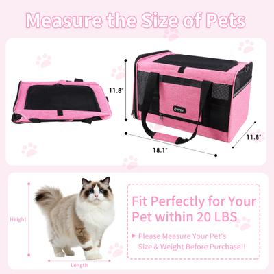 Show full view: Gapzer Soft Sided Collapsibe Dog & Cat Carrier, Pink slide 2 of 8