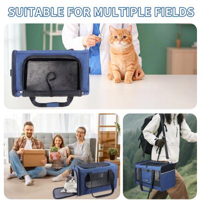 Show full view: Gapzer Soft Sided Collapsibe Dog & Cat Carrier, Blue slide 8 of 8