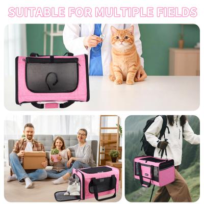 Show full view: Gapzer Soft Sided Collapsibe Dog & Cat Carrier, Pink slide 8 of 8