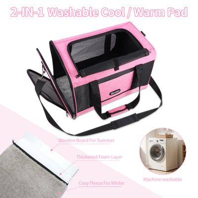 Show full view: Gapzer Soft Sided Collapsibe Dog & Cat Carrier, Pink slide 6 of 8