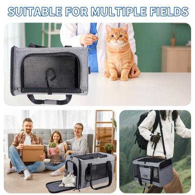 Show full view: Gapzer Soft Sided Collapsibe Dog & Cat Carrier, Grey slide 8 of 8