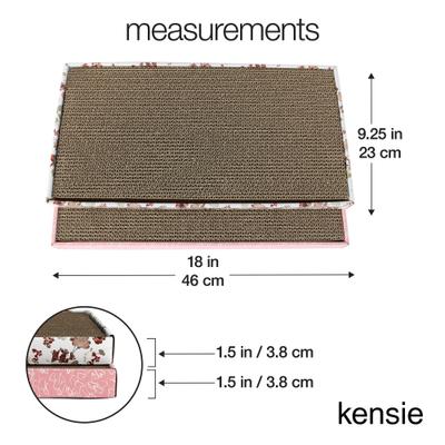 Show full view: Kensie Reversible Cat Scratch Boards with Natural Catnip, 2 count, Pink/White slide 5 of 5