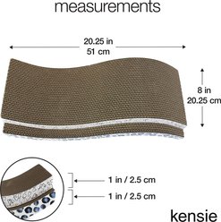 Kensie Wave-Shaped Reversible Cat Scratch Boards with Natural Catnip, 2 count, White/Blue slide 2 of 5