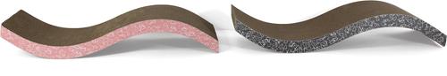 Show full view: Kensie Wave-Shaped Reversible Cat Scratch Boards with Natural Catnip, 2 count, Pink/Grey slide 3 of 6