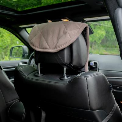 Show full view: Carolina Pet Quilted Microfiber Dog Car Front Seat Protector, Brown slide 6 of 6