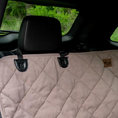 Show full view: Carolina Pet Quilted Microfiber Dog Car Rear Seat Protector, Brown slide 7 of 8