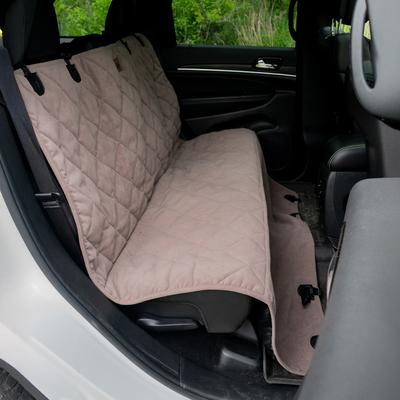 Show full view: Carolina Pet Quilted Microfiber Dog Car Rear Seat Protector, Brown slide 8 of 8