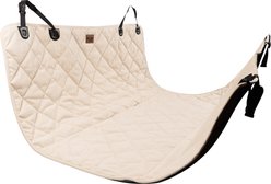 Carolina Pet Quilted Microfiber Dog Car Rear Seat Protector, Bone