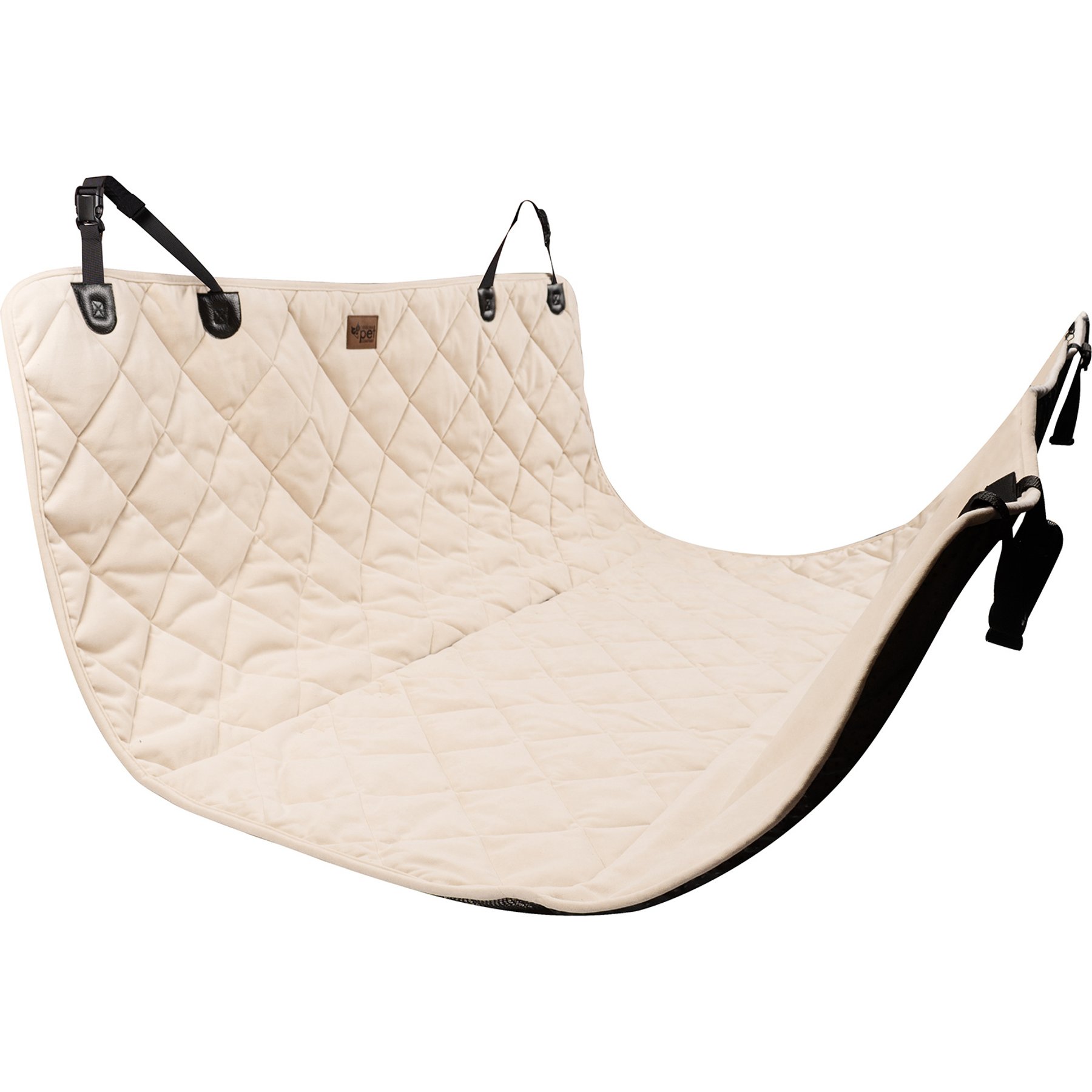 Carolina Pet Quilted Microfiber Dog Car Rear Seat Protector, Bone