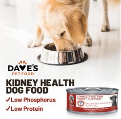 Dave's Pet Food Kidney Support with Low Phosphorus & Low Protein Chicken & Vegetable Stew Wet Dog Food, 5.5-oz can, case of 12 slide 2 of 8
