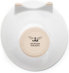 Jackson Galaxy Whiskerware Ceramic Tilted Elevated Cat Bowl, White/Blue, Small: 1-cup slide 2 of 7