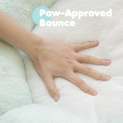 Show full view: Happy & Polly Flower Shaped Bolster Dog & Cat Bed, Green, Medium slide 7 of 11