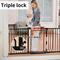 Show in main carousel: WAOWAO Triple Lock Adjustable Baby Gate with Clear Acrylic Panel, Black, 29 to 37-in slide 3 of 10