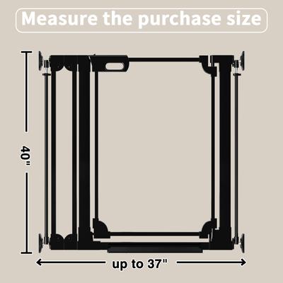 Show full view: WAOWAO 40-in Tall Auto-Close Dual-Lock Clear Acrylic Baby & Pet Gate, Black, 29 to 37-in slide 8 of 10