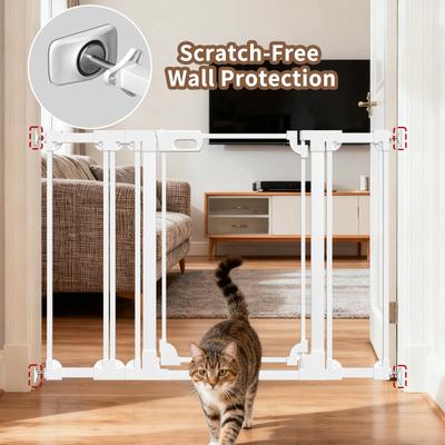 Show full view: WAOWAO 40-in Tall Auto-Close Dual-Lock Clear Acrylic Baby & Pet Gate, White, 29 to 37-in slide 6 of 10