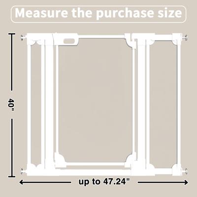 Show full view: WAOWAO 40-in Tall Auto-Close Dual-Lock Clear Acrylic Baby & Pet Gate, White, 29 to 47-in slide 5 of 10