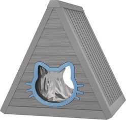 KAMABOKO Weatherproof Polypropylene Outdoor Feral Cat House, Grey