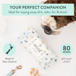 The New Zealand Natural Pet Food Co. Woof Manuka Honey Dog Wipes, 8 x 8-in, 80 count slide 2 of 6