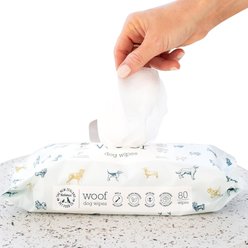 The New Zealand Natural Pet Food Co. Woof Manuka Honey Dog Wipes, 8 x 8-in, 80 count