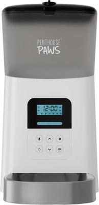 Show full view: Penthouse Paws Smart Automatic with LCD Panel Dog & Cat Feeder, 6-lit, White/Stainless Steel slide 2 of 10