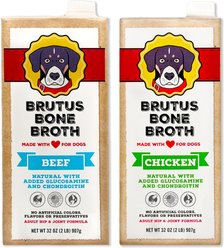 Brutus Broth Bone Broth Beef Flavor Hip & Joint + Bone Broth Chicken Flavor Hip & Joint Dog Food Topper