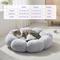 Show in main carousel: Happy & Polly Flower Shaped Bolster Dog & Cat Bed, Grey, Medium slide 9 of 9