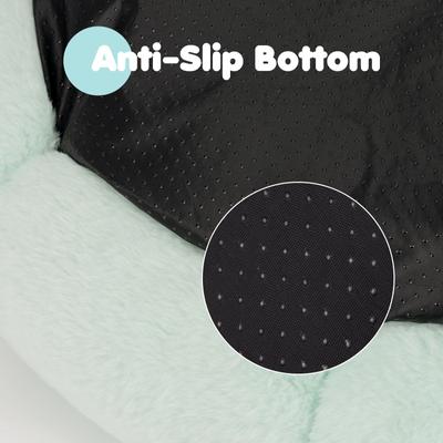 Show full view: Happy & Polly Flower Shaped Bolster Dog & Cat Bed, Green, Medium slide 8 of 11