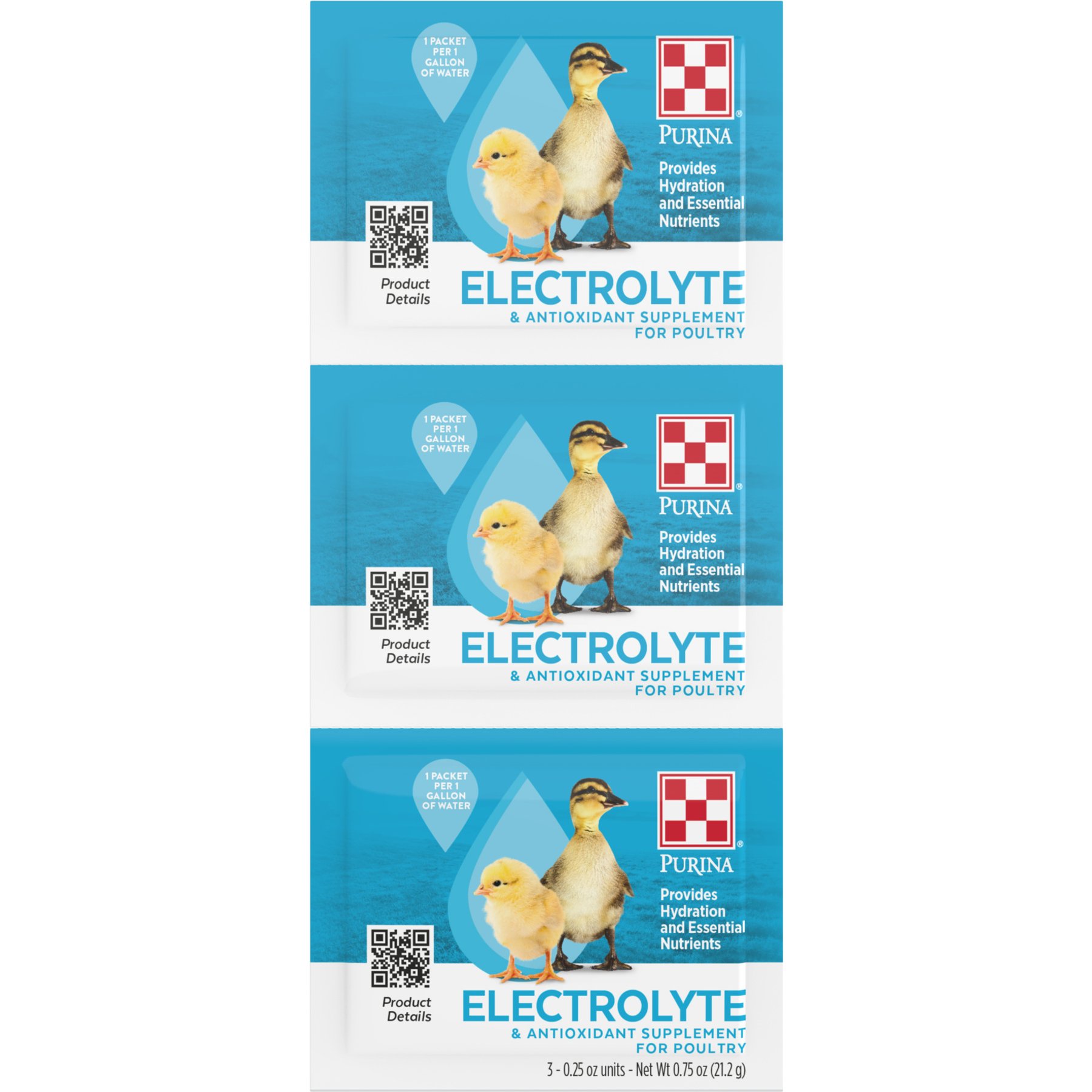 Purina Electrolyte & Antioxidant Poultry Supplement, 0.25-oz packet, 3 count