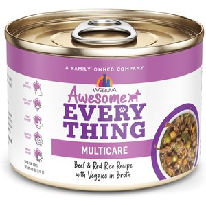 Weruva Awesome Everything Beef & Red Rice Recipe with Veggies Wet Dog Food, 6-oz can, case of 8