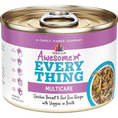 Weruva Weruva Awesome Everything Chicken Breast & Red Rice Recipe with Veggies Wet Dog Food, 6-oz can, case of 8