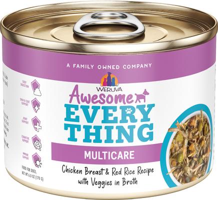 Weruva Awesome Everything Chicken Breast & Red Rice Recipe with Veggies Wet Dog Food, 6-oz can, case of 8
