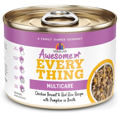 Weruva Weruva Awesome Everything Chicken Breast & Red Rice Recipe with Pumpkin Wet Dog Food, 6-oz can, case of 8