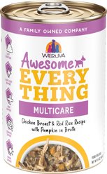 Weruva Awesome Everything Chicken Breast & Red Rice Recipe with Pumpkin Wet Dog Food, 14-oz can, case of 10