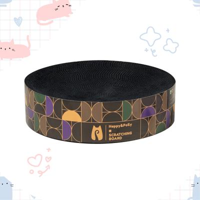 Show full view: Happy & Polly Round Cat Scratching Pad, Black slide 6 of 10