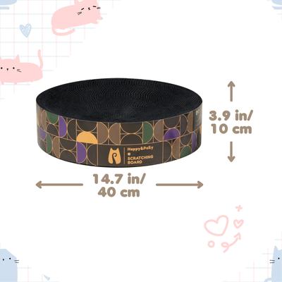 Show full view: Happy & Polly Round Cat Scratching Pad, Black slide 10 of 10