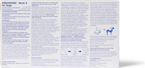 Show full view: PARASEDGE Multi Topical Solution for Dogs, 3-9 lbs (Green Box), 3 Doses (3-mos. supply) slide 2 of 2