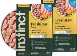 Instinct Raw Frozen Adult Bites Grain-Free Cage-Free Chicken Recipe Dog Food, 12-lb bundle